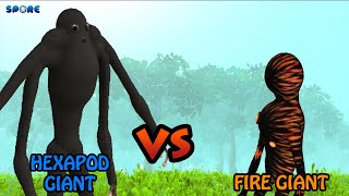 Hexapod Giant vs Fire Giant  Giant Horror Battle S2E7  SPORE [upl. by Nuawaj]