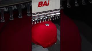 Quality in every detail This red hat’s embroidery was completed flawlessly with no thread breaks [upl. by Notrem513]