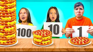 COMIENDO 100 CAPAS de COMIDA CHALLENGE con MIS HERMANITAS [upl. by Aniras206]