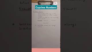 What are coprime numbers  shorts ytshorts youtubeshorts [upl. by Gunter23]