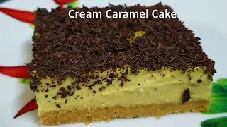 Cream Caramel Cake  no oven no baking easy caramel cake [upl. by Aikkin140]