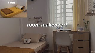 Extreme small room makeover 🌷 ✨  aesthetic and pinterest style inspired [upl. by Llerad514]