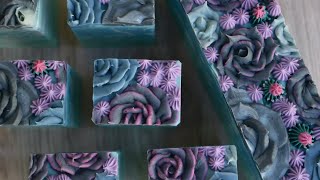 Lush Succulent Soap Making  Piping Succulents [upl. by Anile813]