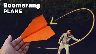 How to make your paper airplane work like a boomerang Paper plane king [upl. by Esojnauj]