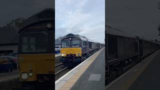 66 746 speeds through dyce heading for Keith GBRF platform from Edinburgh With tone [upl. by Smailliw]