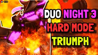 DUO NIGHT 3 HARD MODE TRIUMPH  Roblox Tower Defense Simulator Hexscape Event TDS [upl. by Repooc]