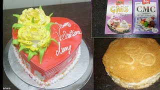 एग्ग्लेस केक रेसिपी eggless cake recipe CMC powder or gms se Banaya Gaya cake [upl. by Nagle]