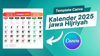 Template Kalender 2025 Lengkap Jawa Hijriyah dan Libur Nasional [upl. by Ecinnej]