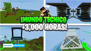 👑 DESCARGA EL NUEVO MEJOR MUNDO TÉCNICO DE MINECRAFT PE 3000 Horas Survival 2023 [upl. by Ecienaj261]