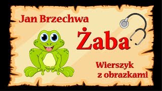 🐸🐸🐸Żaba  Jan Brzechwa  animowany wierszyk z obrazkami [upl. by Nomihs732]