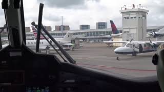 Arrival St Maarten from Eustatia onboard a Winair DHC6300vpj [upl. by Nywrad]