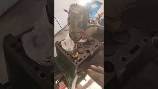 Cutting the valve seats on the 1937 oldsmobile engine using a neway seat cutting tool [upl. by Amos]