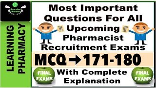 MCQ 171180  Government Pharmacy Exams Preparation  With Complete Explanation  In Hindi [upl. by Abie641]