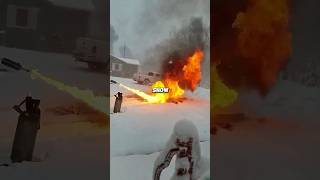 Flamethrower Snow Removal 🔥❄️ [upl. by Halle]