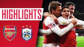 TORREIRA WITH AN OVERHEAD KICK  Arsenal 10 Huddersfield Town  Goals and highlights [upl. by Anicnarf]