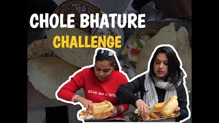 Chole Bhature Eating Challenge ft Dimple  Kadimi Dukaan  Bhogal [upl. by Livia]