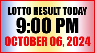 Lotto Result Today 9pm Draw October 6 2024 Swertres Ez2 Pcso [upl. by Eesac]