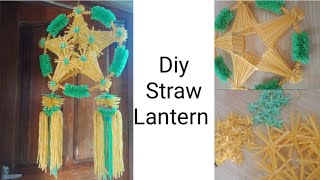 DIY STRAW LANTERN  RECYCLED PAROL  GAWA SA STRAW [upl. by Jelle]