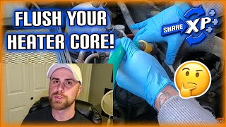 How to Flush Heater Core On Dodge Dakota  Prestone Flush and Fill [upl. by Aplihs]