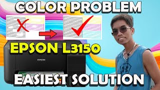 EPSON L3150 COLOR PRINTING PROBLEM  EPSON L3150 HEAD CLEANING  COLOUR PRINTING PROBLEM  L3110 [upl. by Kremer]