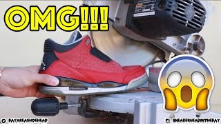 CUTTING AIR JORDAN DOERNBECHER 3S IN HALF TheDoernbecherProject [upl. by Suisyola]