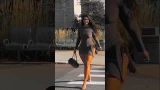 Attractive Model Crosswalk Stunning 🔥🍓🍓 crossfit fitness model glutes gymlover legsday abs [upl. by Soloma]