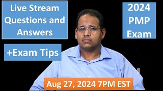 PMP 2024 Live Questions and Answers Aug 27 2024 7PM EST [upl. by Anerdna663]