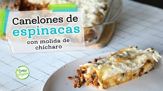 CANELONES DE ESPINACAS CON MOLIDA DE CHÍCHARO  Saludables y ricos en proteína [upl. by Elery]