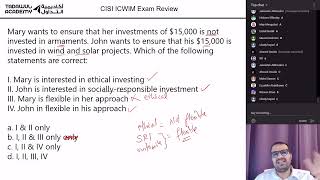 CISI ICWIM Exam Preparation Revision Part 3 [upl. by Zoba]