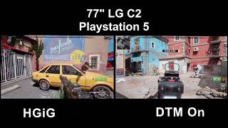 LG C2 Comparison  HGiG vs Dynamic Tone Mapping On  PS5 [upl. by Elleinnad]