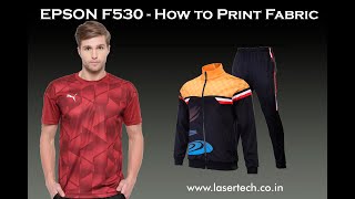 Textile Printing from F530 24quot Genuine Ink Tank Sublimation Printer [upl. by Annodahs]