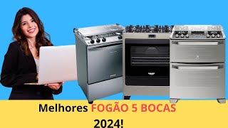 OS Tops 5 MELHORES FOGÃO 5 BOCAS DE 2024 Tem DE INOX e Outros [upl. by Odlavso]