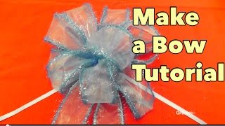 DIY Make a Bow Tutorial  Giftbasketappeal [upl. by Oxley]