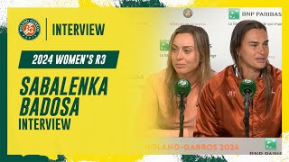 Sabalenka vs Badosa Round 3 interview  RolandGarros 2024 [upl. by Ferdie519]