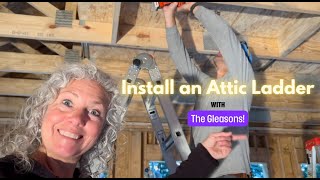 Installing an Attic Ladder in Our New Garage [upl. by Anibur]