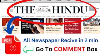 How to download the Hindu newspaper free pdf 2024  the hindu newspaper today analysis 2024 [upl. by Ailsun]