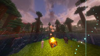 Rainy day with friends Minecraft rain with relaxing music [upl. by Burack]