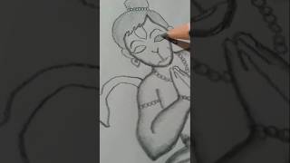 Hanuman drawing 🙏 viralshorts sketch trendingshorts hanuman newsong drawing [upl. by Ssitruc957]