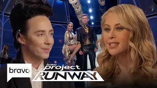 Johnny Weir and Tara Lipinski Stop In for an Olympic Outfit  Project Runway S19 E5  Bravo [upl. by Clary]