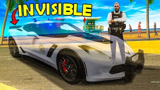 Catching Criminals with Invisible Cop Car in GTA 5 RP [upl. by Oslec]