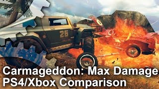 Carmageddon Max Damage PS4XO Comparison and Gameplay FrameRate Test [upl. by Ahtennek]