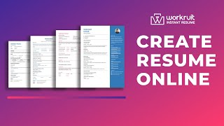 Make Professional Resume In 5 Minutes  Just 3 Steps To Create Your Resume  Free Resume Online [upl. by Brendis]