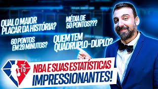 ESTATÍSTICAS DA NBA QUE VOCÊ PROVAVELMENTE NÃO SABIA  EVOLUÇÃO 75 [upl. by Oirramed]