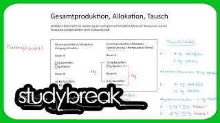 Gesamtproduktion Allokation Tausch  Volkswirtschaftslehre [upl. by Scammon162]