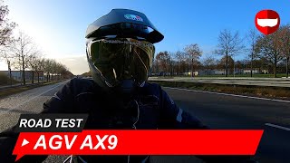 AGV AX9 Full Face Helmet Road Test  ChampionHelmetscom [upl. by Yemrots]