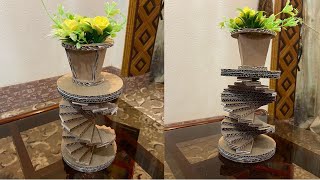 DIY Cardboard Decoration Piece  Easy Craft with Cardboard  CraftsBeat [upl. by Nahshunn]