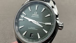 Omega Seamaster Aqua Terra Green Dial 22013412110001 Omega Watch Review [upl. by Nyad513]