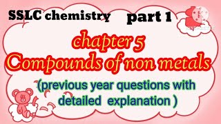 sslc chemistry chapter 5compounds of nonmetals [upl. by Yoreel728]