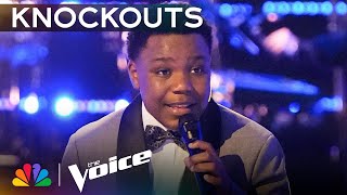 Jaukeem Fortsons Performance of quotGod Only Knowsquot Blows the Coaches Away  The Voice Knockouts  NBC [upl. by Graniela]