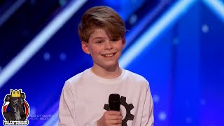 Merrick Hanna Full Performance amp Story  Americas Got Talent 2017 Auditions Week 1 S12E01 [upl. by Laoj]